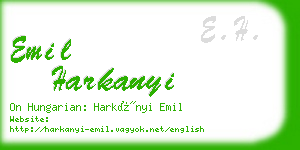 emil harkanyi business card